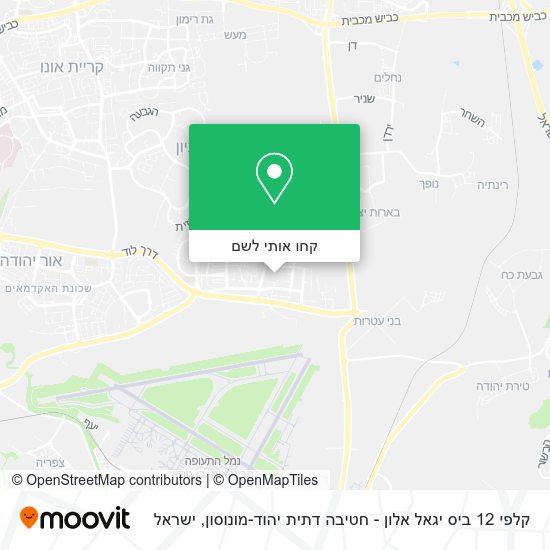 מפת קלפי 12 ביס יגאל אלון - חטיבה דתית יהוד-מונוסון