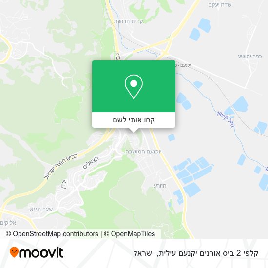 מפת קלפי 2 ביס אורנים יקנעם עילית