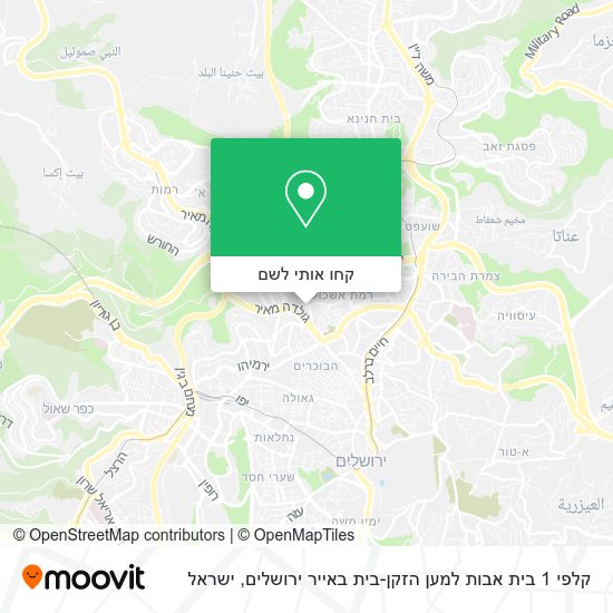 מפת קלפי 1 בית אבות למען הזקן-בית באייר ירושלים