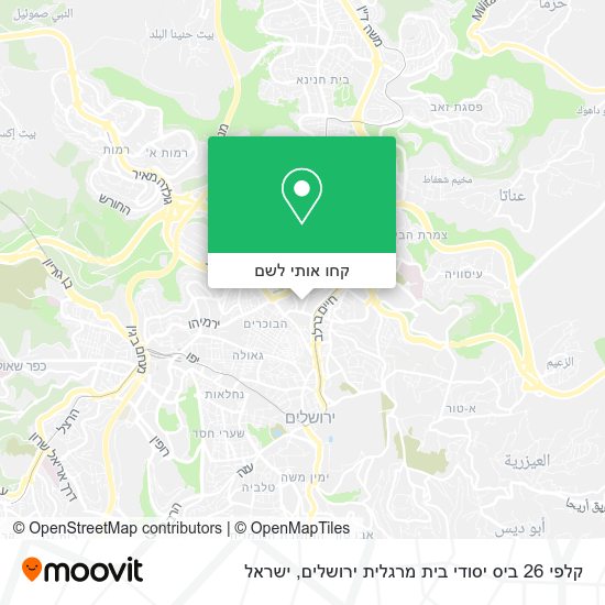 מפת קלפי 26 ביס יסודי בית מרגלית ירושלים