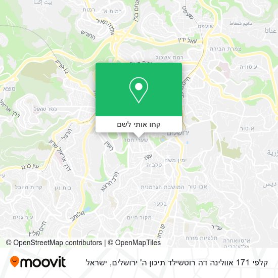 מפת קלפי 171 אוולינה דה רוטשילד תיכון ה' ירושלים