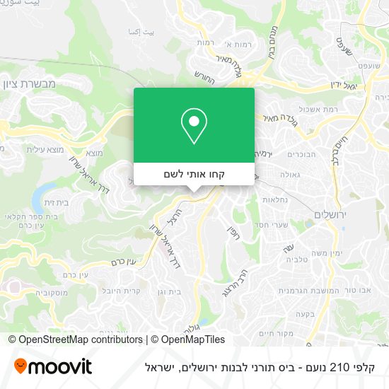 מפת קלפי 210 נועם - ביס תורני לבנות ירושלים