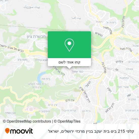 מפת קלפי 215 ביס בית יעקב בניין מרכזי ירושלים