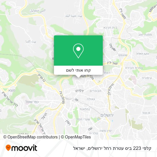 מפת קלפי 223 ביס עטרת רחל ירושלים