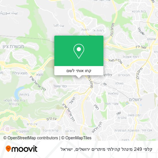 מפת קלפי 249 מינהל קהילתי מיתרים ירושלים