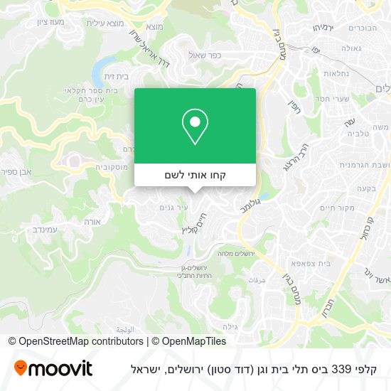 מפת קלפי 339 ביס תלי בית וגן (דוד סטון) ירושלים