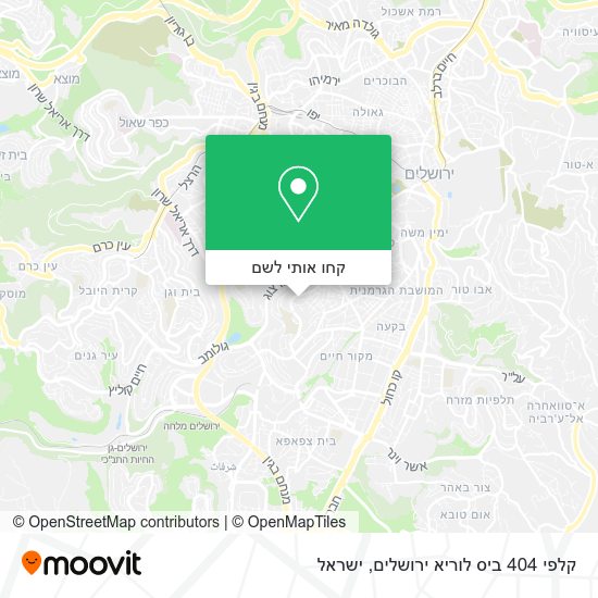 מפת קלפי 404 ביס לוריא ירושלים