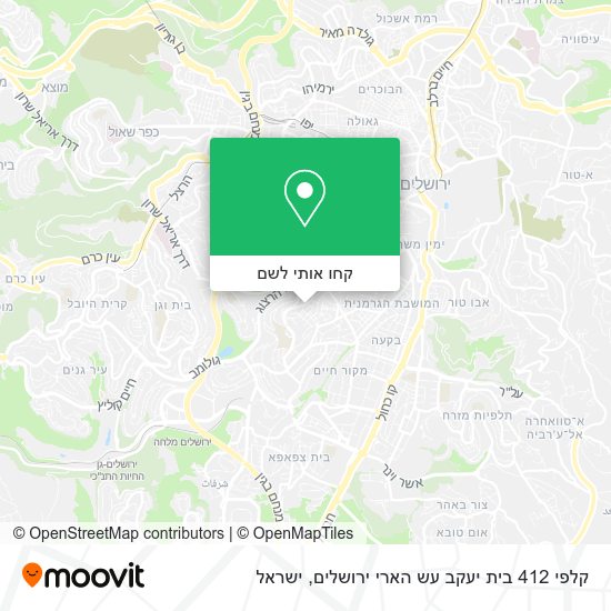 מפת קלפי 412 בית יעקב עש הארי ירושלים