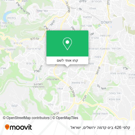 מפת קלפי 426 ביס קדמה ירושלים