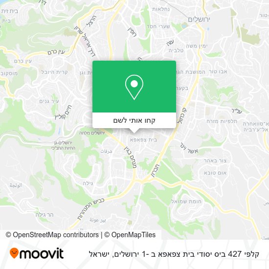 מפת קלפי 427 ביס יסודי בית צפאפא ב -1 ירושלים