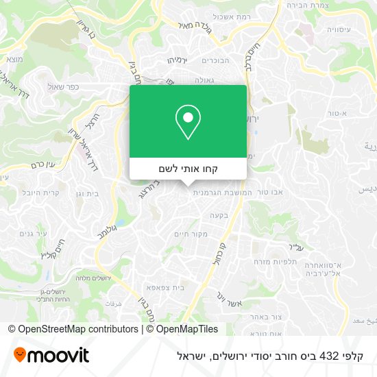 מפת קלפי 432 ביס חורב יסודי ירושלים