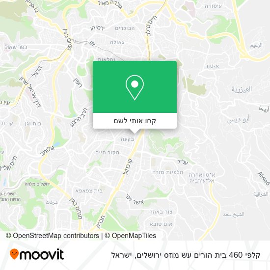 מפת קלפי 460 בית הורים עש מוזס ירושלים