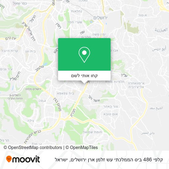 מפת קלפי 486 ביס הממלכתי עש זלמן ארן ירושלים