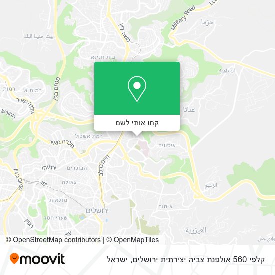 מפת קלפי 560 אולפנת צביה יצירתית ירושלים