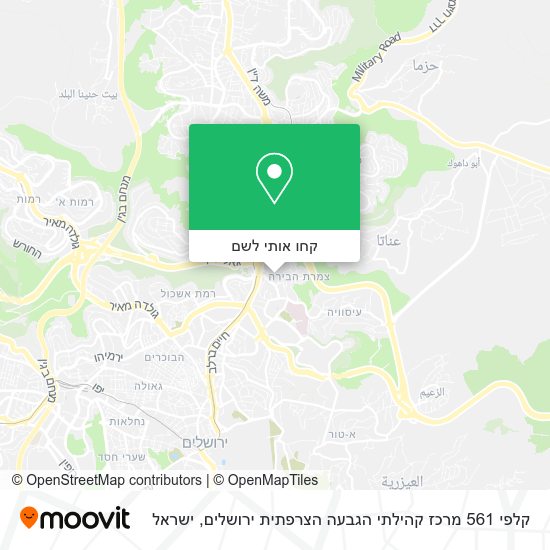 מפת קלפי 561 מרכז קהילתי הגבעה הצרפתית ירושלים