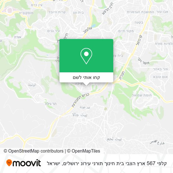 מפת קלפי 567 ארץ הצבי בית חינוך תורני עירונ ירושלים