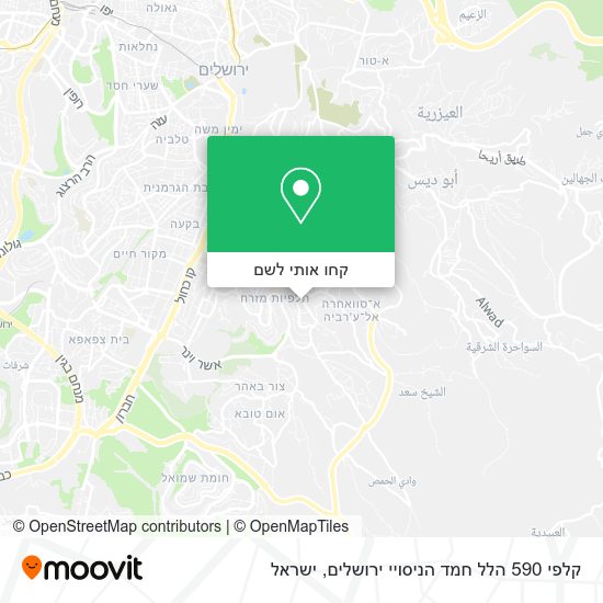 מפת קלפי 590 הלל חמד הניסויי ירושלים