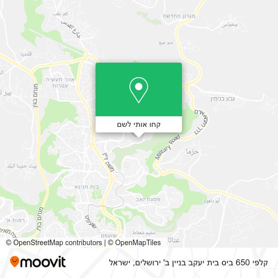 מפת קלפי 650 ביס בית יעקב בניין ב' ירושלים