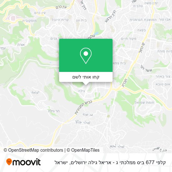 מפת קלפי 677 ביס ממלכתי ג - אריאל גילה ירושלים