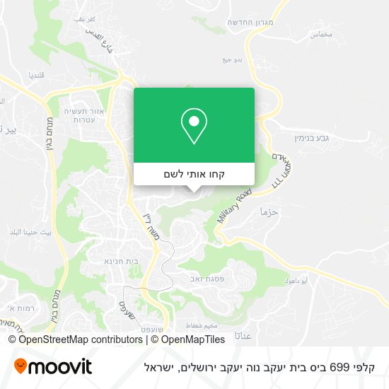 מפת קלפי 699 ביס בית יעקב נוה יעקב ירושלים
