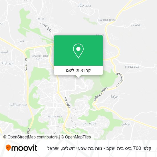 מפת קלפי 700 ביס בית יעקב - נווה בת שבע ירושלים