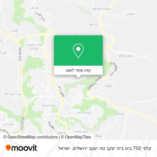 מפת קלפי 702 ביס בית יעקב נוה יעקב ירושלים