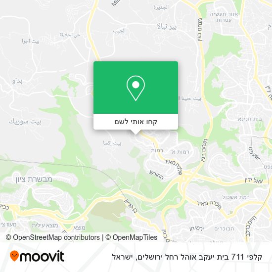 מפת קלפי 711 בית יעקב אוהל רחל ירושלים