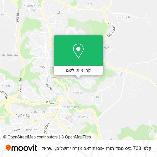מפת קלפי 738 ביס ממד תורני-פסגת זאב מזרח ירושלים