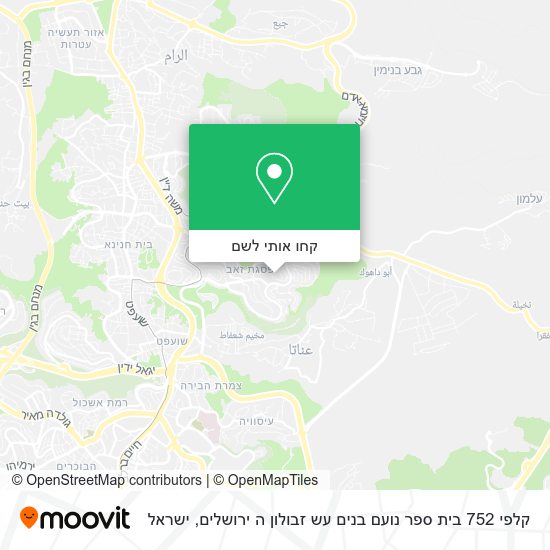 מפת קלפי 752 בית ספר נועם בנים עש זבולון ה ירושלים