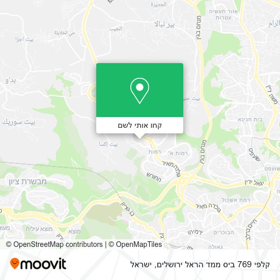 מפת קלפי 769 ביס ממד הראל ירושלים
