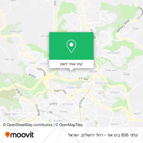 מפת קלפי 806 ביס אור - רחל ירושלים