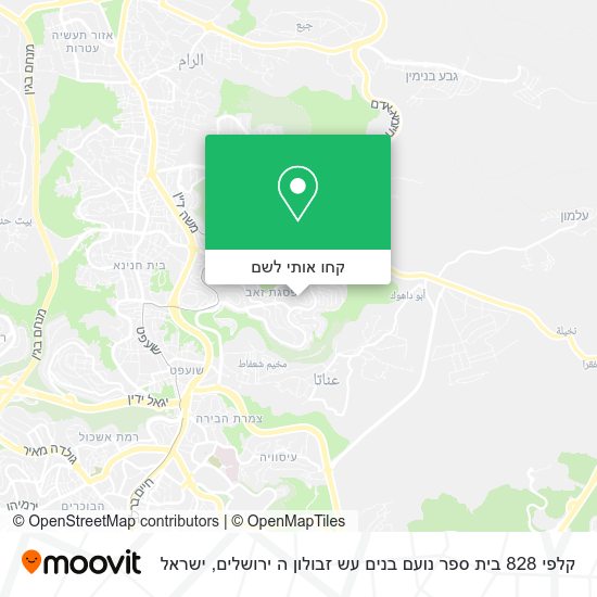 מפת קלפי 828 בית ספר נועם בנים עש זבולון ה ירושלים
