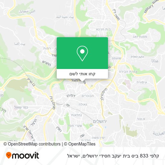 מפת קלפי 833 ביס בית יעקב חסידי ירושלים