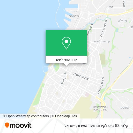 מפת קלפי 93 ביס לקידום נוער אשדוד