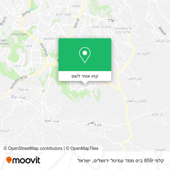 מפת קלפי 859 ביס ממד עמיטל ירושלים