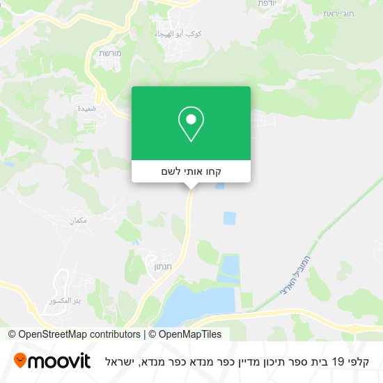 מפת קלפי 19 בית ספר תיכון מדיין כפר מנדא כפר מנדא