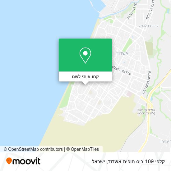 מפת קלפי 109 ביס חופית אשדוד