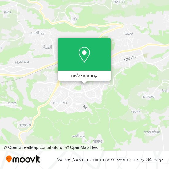 מפת קלפי 34 עיריית כרמיאל לשכת רווחה כרמיאל