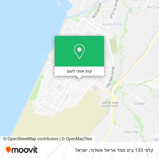 מפת קלפי 133 ביס ממד אריאל אשדוד