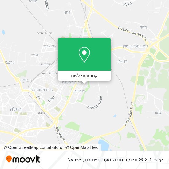 מפת קלפי 952.1 תלמוד תורה מעוז חיים לוד