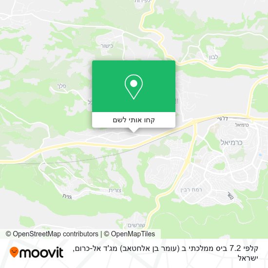 מפת קלפי 7.2 ביס ממלכתי ב (עומר בן אלחטאב) מג'ד אל-כרום