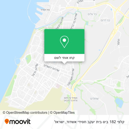 מפת קלפי 182 ביס בית יעקב חסידי אשדוד