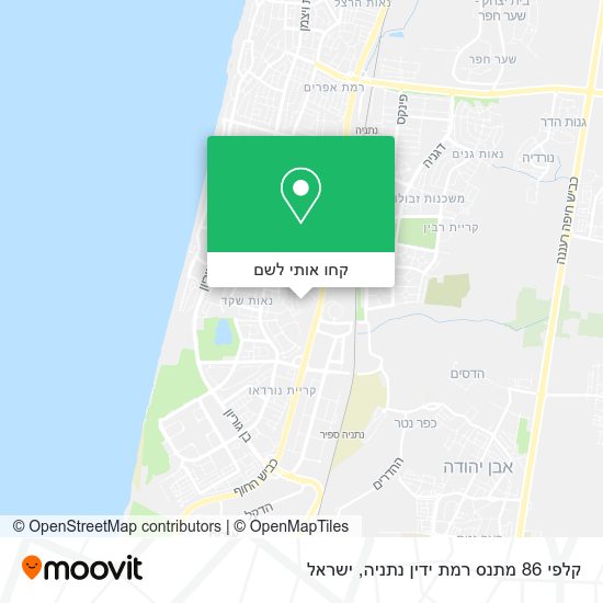 מפת קלפי 86 מתנס רמת ידין נתניה