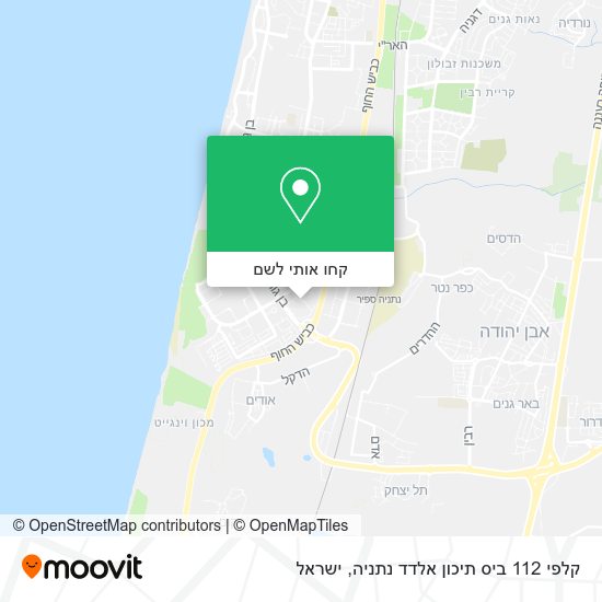 מפת קלפי 112 ביס תיכון אלדד נתניה