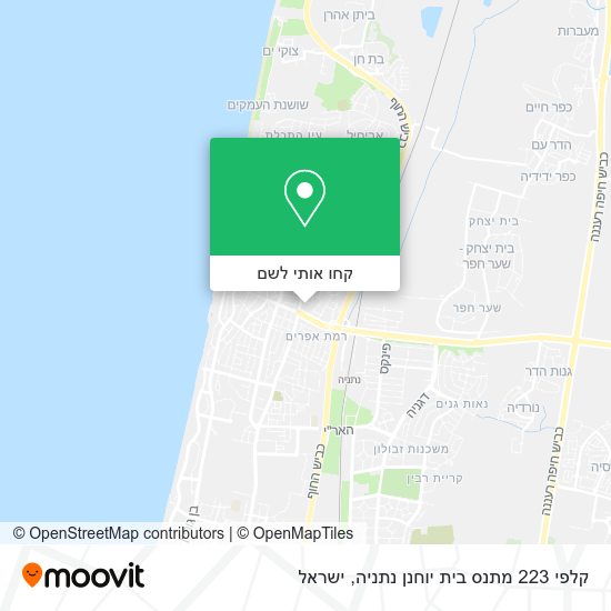 מפת קלפי 223 מתנס בית יוחנן נתניה