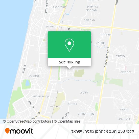 מפת קלפי 258 חטב אלתרמן נתניה