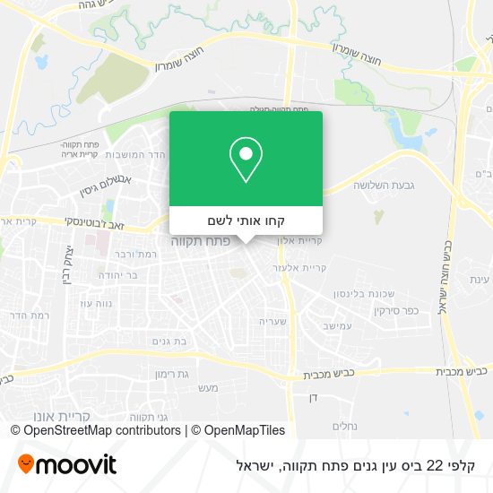 מפת קלפי 22 ביס עין גנים פתח תקווה