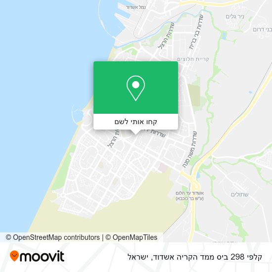 מפת קלפי 298 ביס ממד הקריה אשדוד