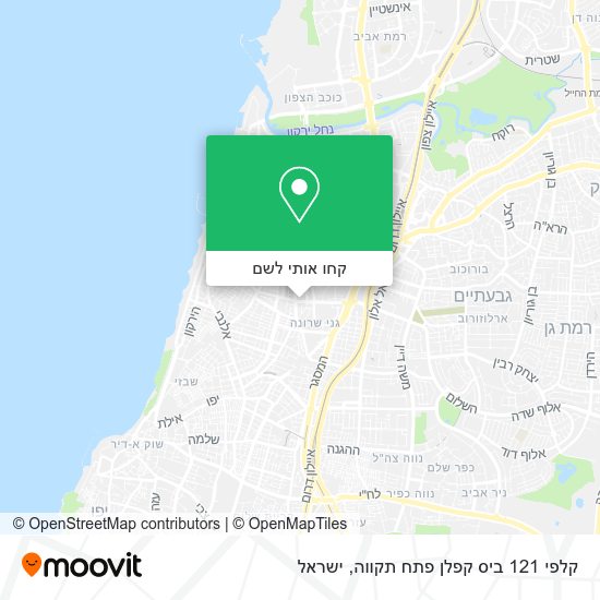 מפת קלפי 121 ביס קפלן פתח תקווה