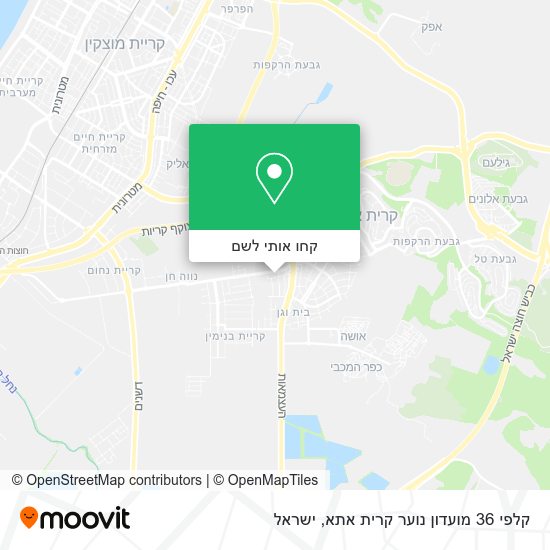 מפת קלפי 36 מועדון נוער קרית אתא